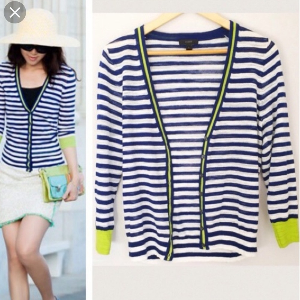 New (no tags) Jcrew Striped Cardigan